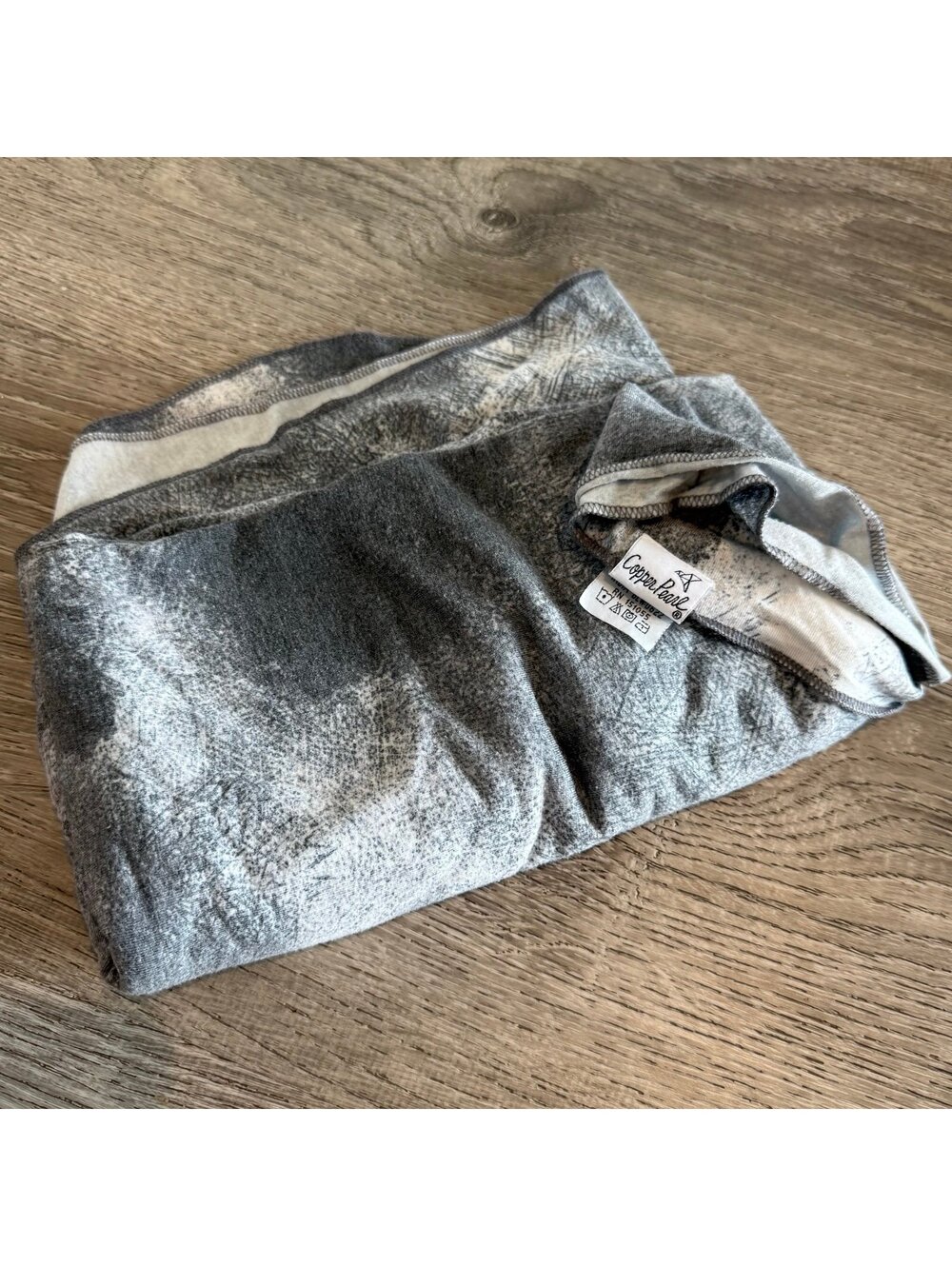 Copper Pearl, gray gradient baby swaddle